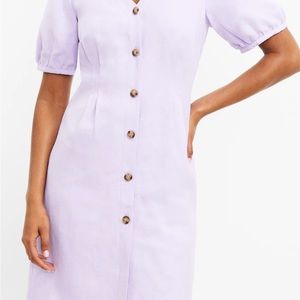 NWT Lilac Loft Button V-Neck Dress